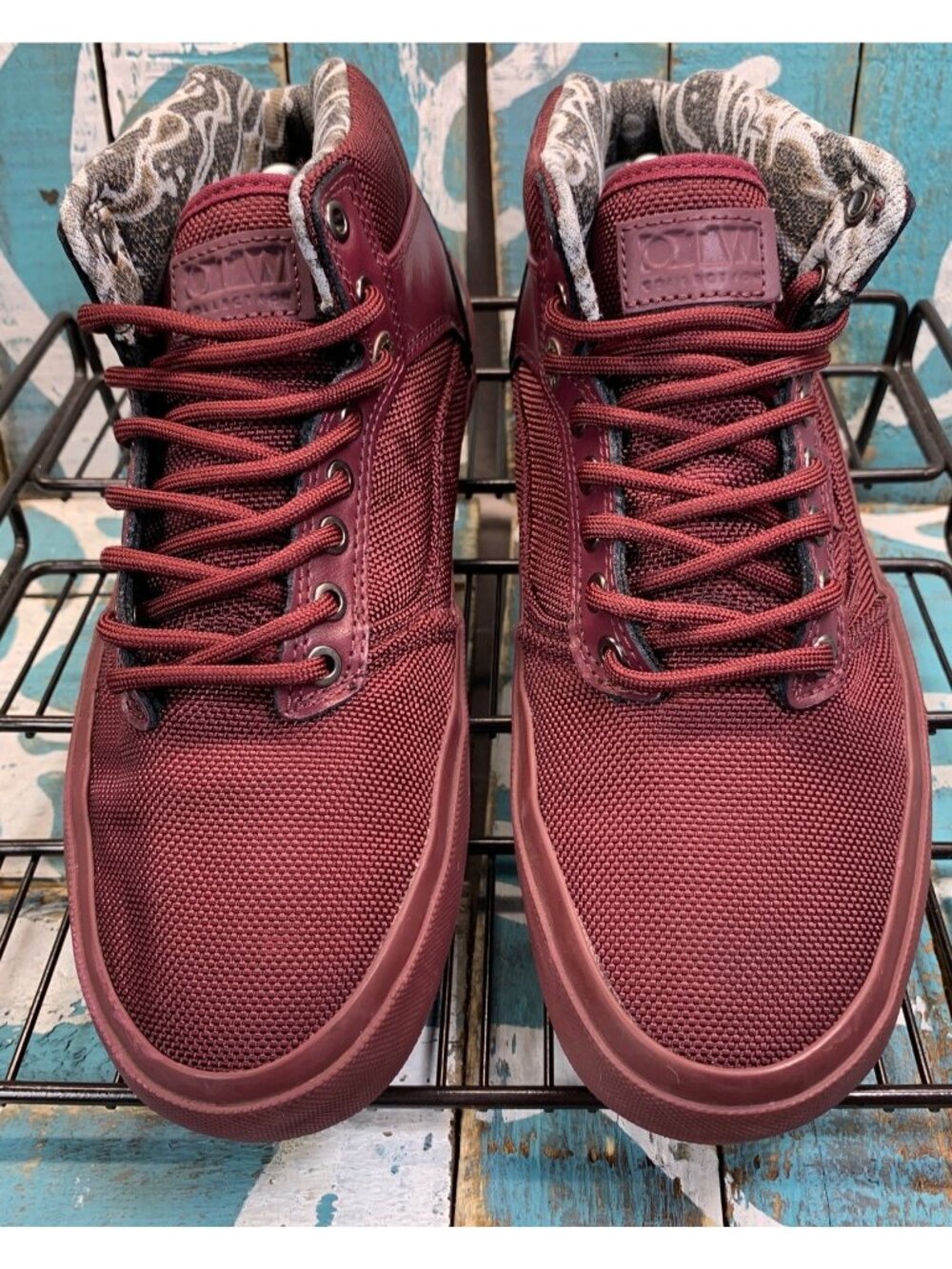 VANS OTW Ultra Cush Southwest Collection Maroon High Top Skate Mens 6.5/Womans 8